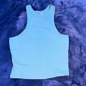 H&M green cropped tank top